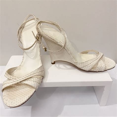 Burberry Python Snakeskin Wedge Sandal 395 95 